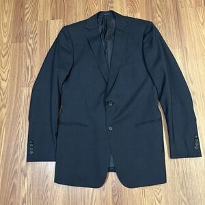 Z Zegna Wool & Silk Blend Blazer Navy Blue Suit Jacket Sports Coat IT-52L US-42L